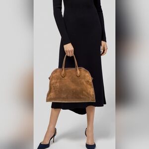 NWT Claudia Firenze Dark Carmel Leather Bag with Shoulder & Crossbody Strap